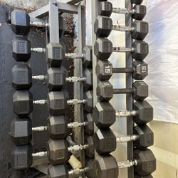 Dumbbell Set, Dumbbell Rack And  Adjustable bench 