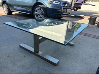 Williams Sonoma glass table