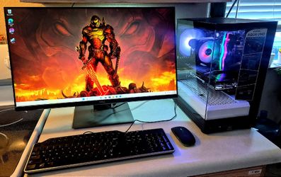 GAMING PC I7 9700 GTX 1070 14gb ram 1.5tb ssd 27" Monitor Windows 11