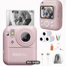 2025 New Kids Camera Instant Print, Selfie Digital Camera With 1080P Videos