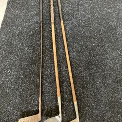 Antique golf clubs