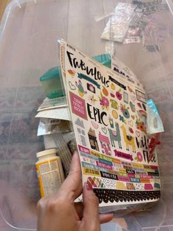 Huge lot of scrapbooking stickers/buttons