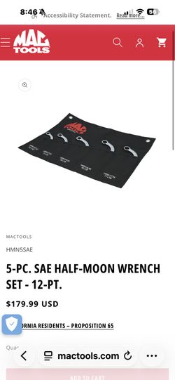 Half Moon Wrench Set