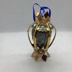Waterford Holiday Heirlooms Royal Kildare Jeweled Egg Christmas Ornament 4” X  2.5”