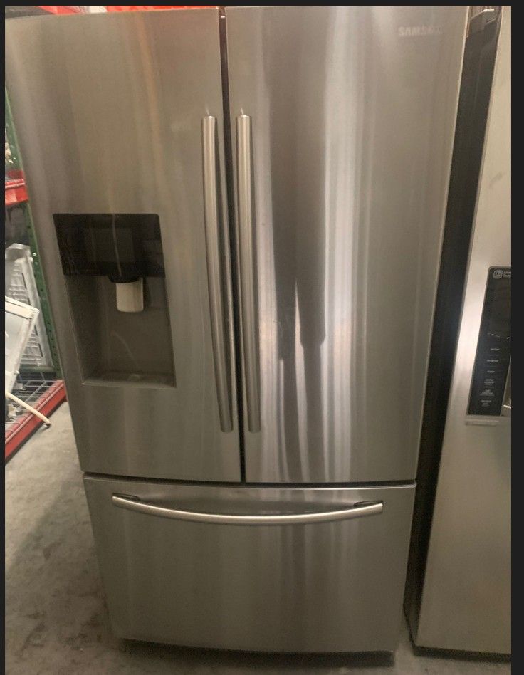 Samsung French doors used stainless 35 days warranty very good