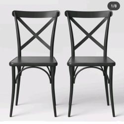 💥P315#2 $110 Set of 2 Malden French Bistro Dining Chair Black - Threshold