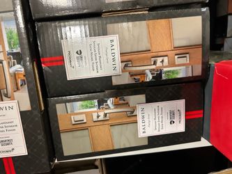 Baldwin Torrey Pines Venetian Bronze Low Profile Single Cylinder Entry Door Handleset w/ Torrey Door Handle ft SmartKey Security