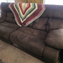 Ashley Furniture Chocolate Brown 2 Seat Power Reclining Sofa