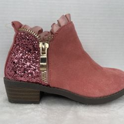 Little Girl Pink Suede Boots