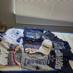Vintage Dallas Cowboys Shirts / Hat Lot of 8 Men's M - XL