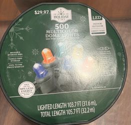 Holiday Time 500 Multicolor LED Dome Lights
