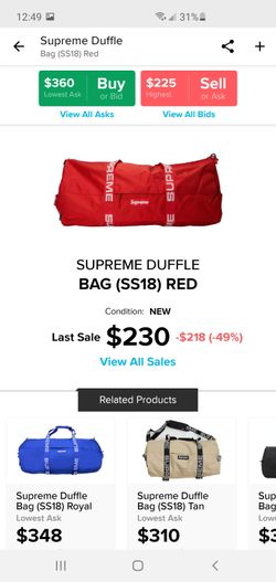 Red Supreme Duffle