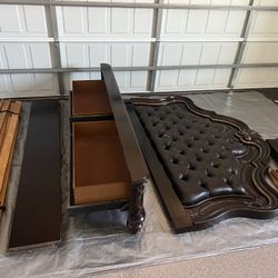 Espresso storage King Bed for sale - $300 OBO