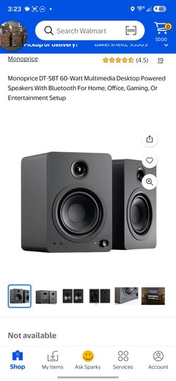 Monoprice DT-5BT 60-Watt Multimedia Desktop Powered Speakers With Bluetooth For Home, Office, Gaming, Or Entertainment Setup