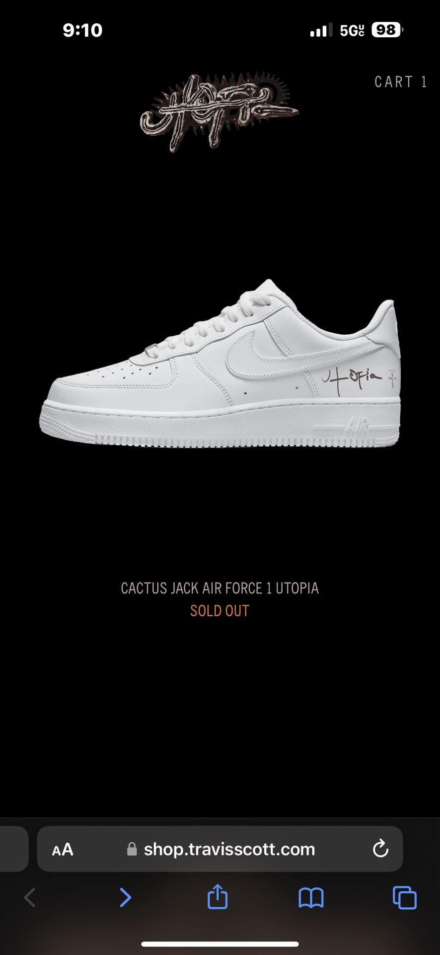 Travis Scott Utopia AF1 for Sale in San Diego, CA - OfferUp 