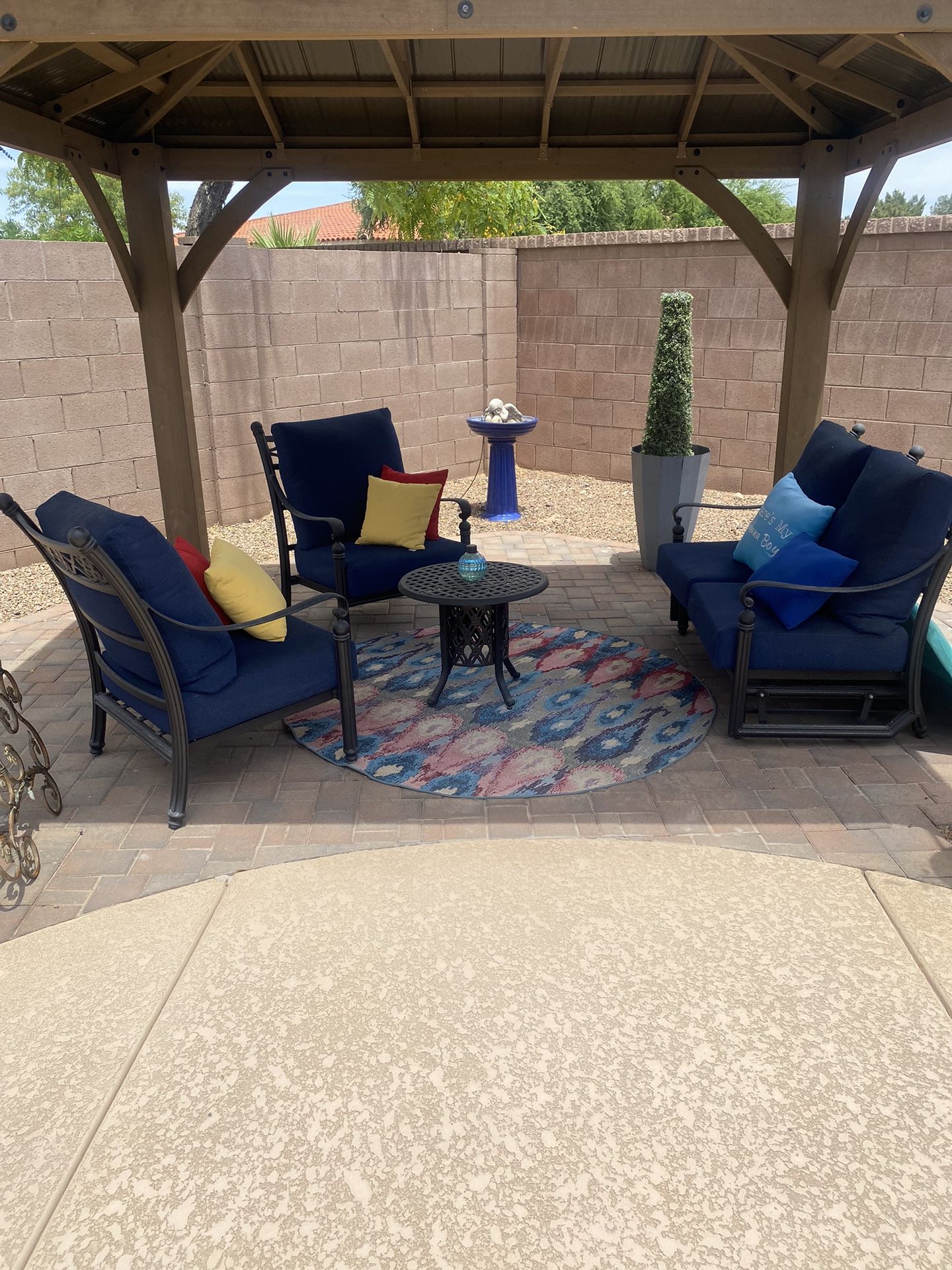 Iron Patio Furniture Set