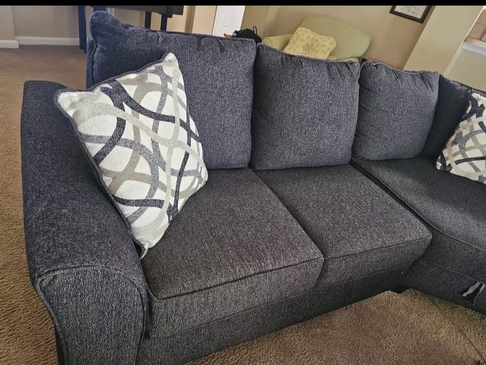 Gray Sectional Sofa with Chaise - Like New! REDUCE PRICE: $300 Furniture > Sofas & Couches