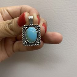 Turquoise Sterling Silver Pendant 