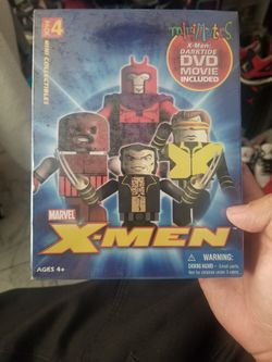 Mini mates 4 Pack Mini Collectibles X-men Darktide DVD Movie