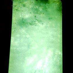 Burmese icy type A jadeite jade pendant safety plaque.