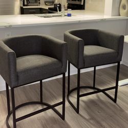 Gray Counter Stools Set Of 2