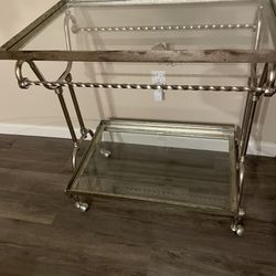 Brand new Bar Cart With Glass Tops