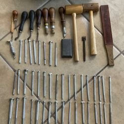 Leather Work Tools with Tool Box.