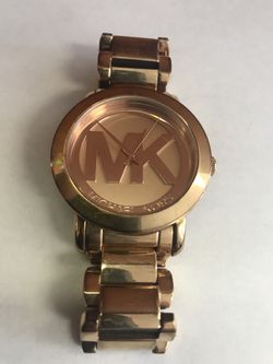 Michael Kors Rose Gold Stainless Steel MK Logo Runway Woman’s Watch MK3207