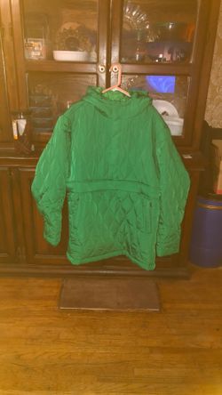 Men's Anorak Hooded Quarter-Zip Puffer Coat XXXL 