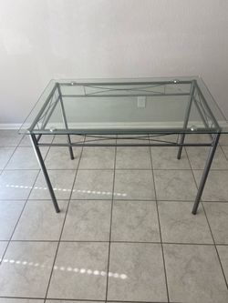 Glass Top Metal Frame table
