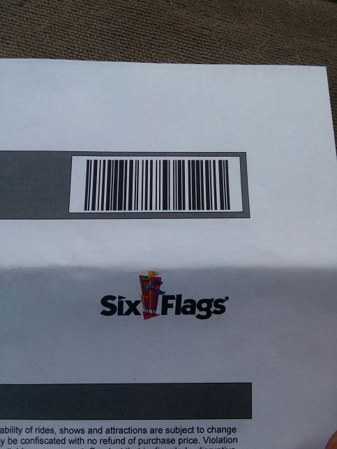2 Six flags tickets