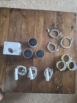Google Nest Cam Outdoor/Indoor Battery 1080P,  Anti-Theft Mount, PoE Adapter (3 of Each)