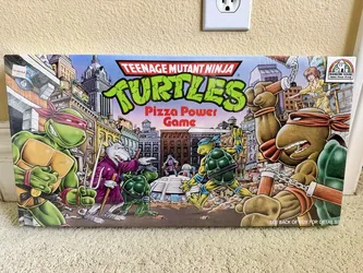 Vintage 1987 Teenage Mutant Ninja Turtles Pizza Power Board Game TMNT