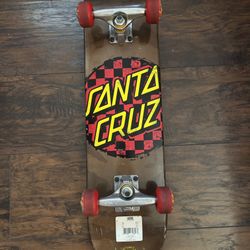 Brown Vans Santa Cruz Skateboard