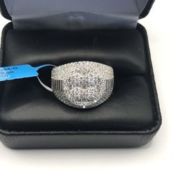 925 Sterling Silver 2.22CT MOISSANITE Men’s Ring Size 10 Or 12