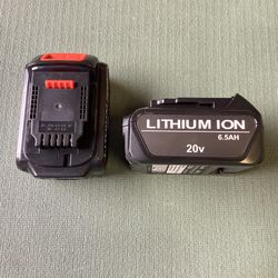 6.5 Ah Lithium Ion Battery For Dewalt 20 Volt