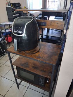 Microwave, stand and air fryer