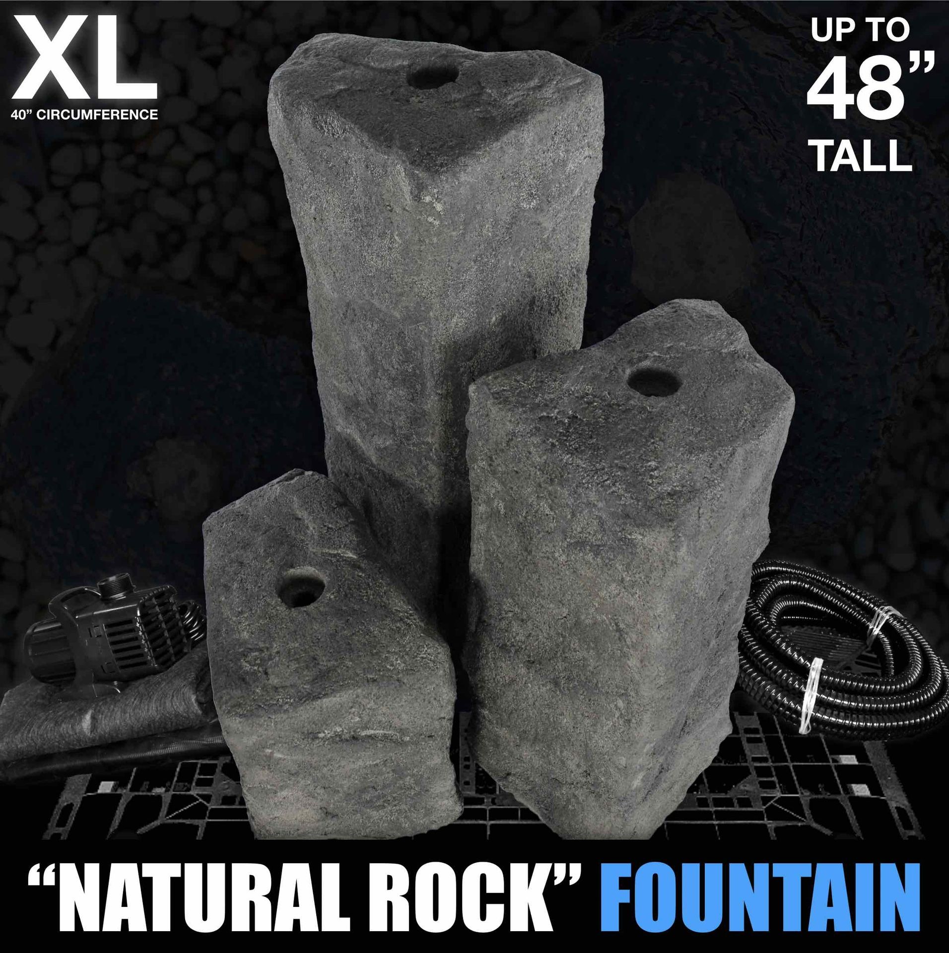 XL “Natural Rock” Fountain Kit + LED’s