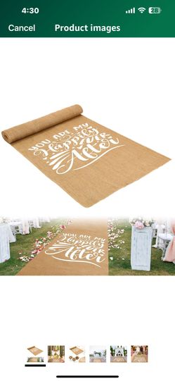 Tudomro 40 Inch x 15 Ft Extra Long Natural Burlap Wedding Aisle Runner Outdoor Jute Burlap Aisle Runner for Wedding Ceremony Rustic Indoor Carpet for 