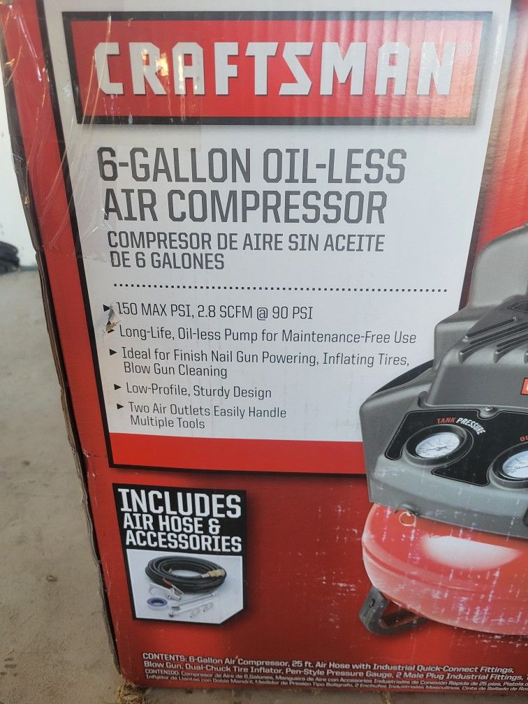 craftsman 6 gallon air compressor