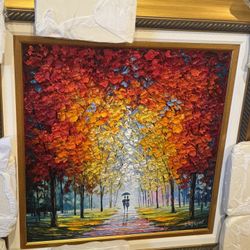 Ilyayev, olava A Walk by You XIl 2019 23 3/4" x 23 7/8" Oil painting on canvas. Hand-signed in pigment lower right by the artist. A unique work. COA