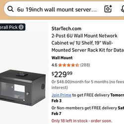 6u 19inch wall mount server rack cabinet startech