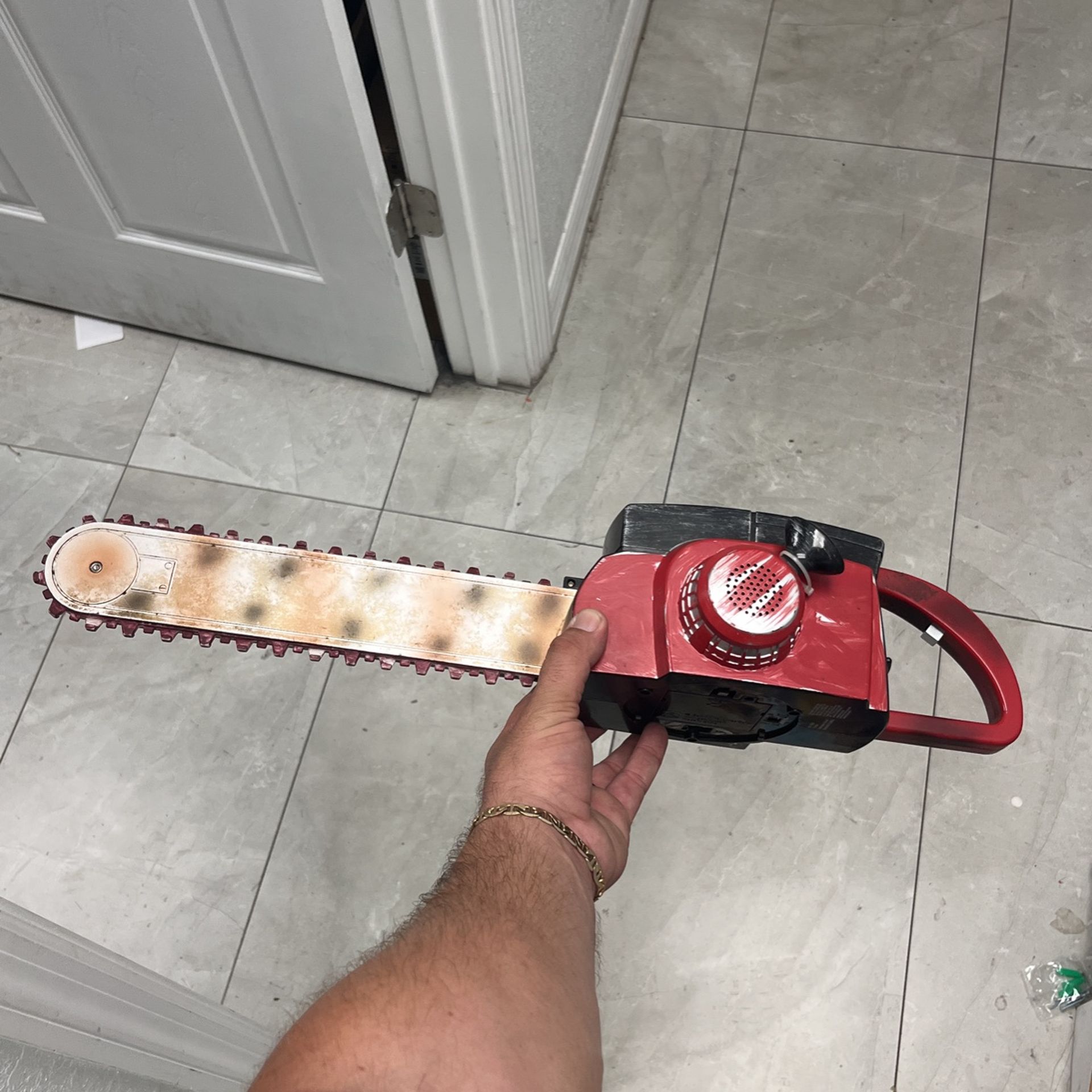 Gemmy Slasher Animated Chainsaw Prop Halloween