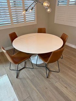 Dining Table and 5 West Elm Chairs