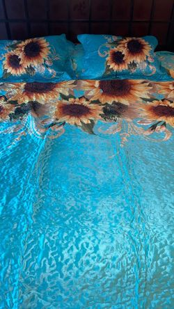 Bed Spread with Sunflowers🌻 /Juego De Colcha Con Girasol