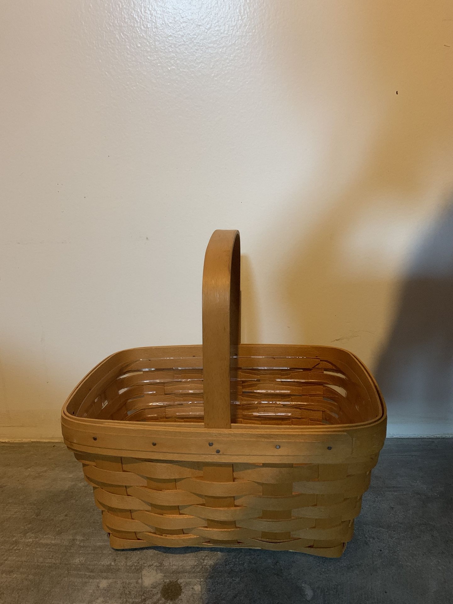 Longaberger Basket With Plastic Insert