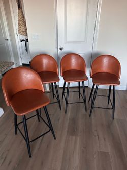 Brown bar stools