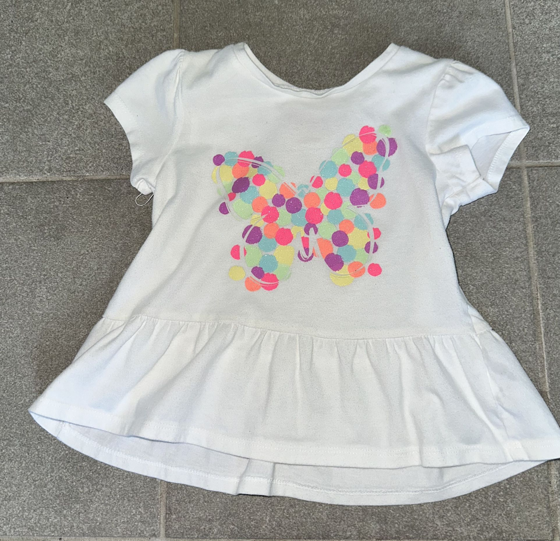 4T Peplum Butterfly T-Shirt