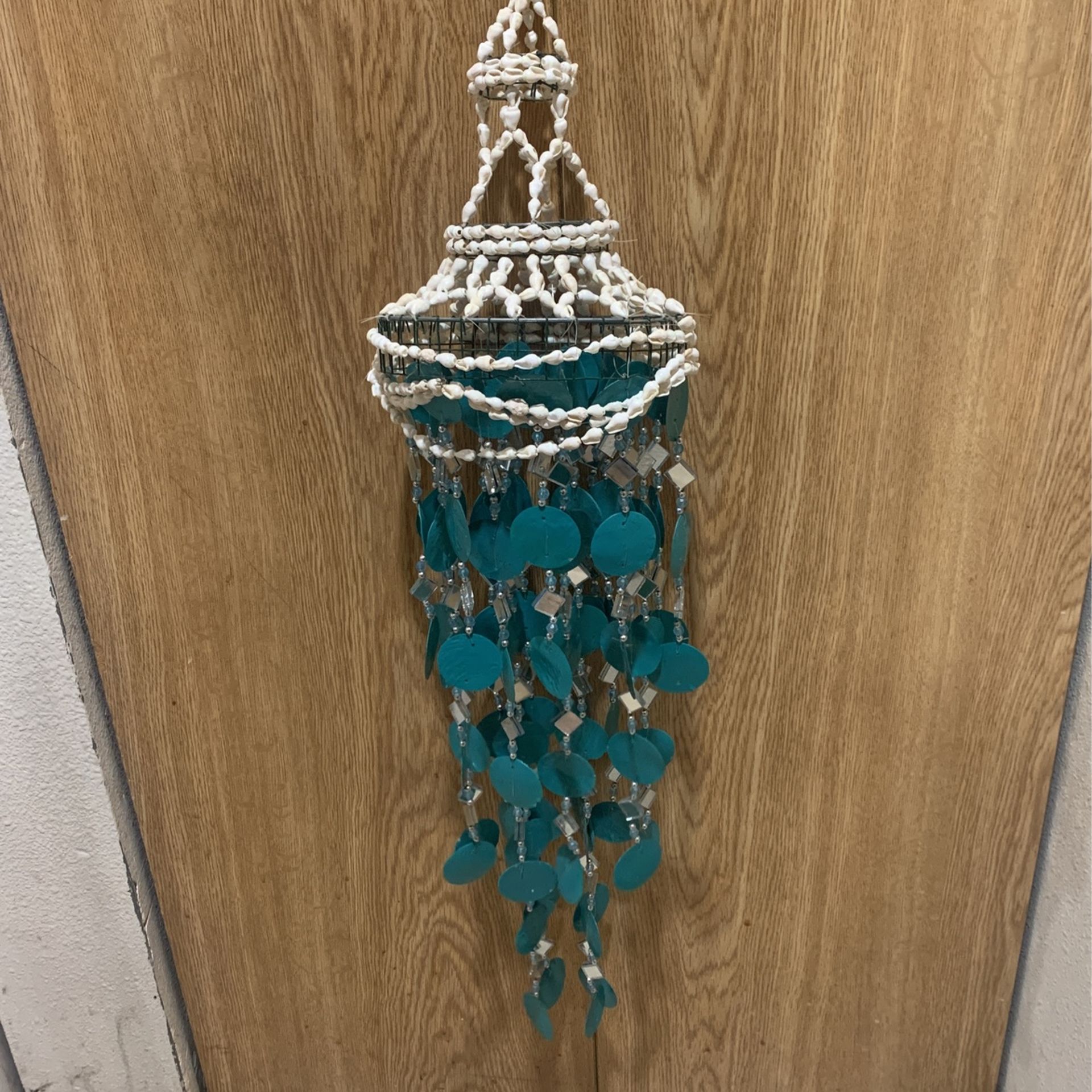 Wind Chime Capiz Mirror Shell Teal