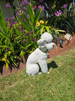 Ceramic Poodle Statue